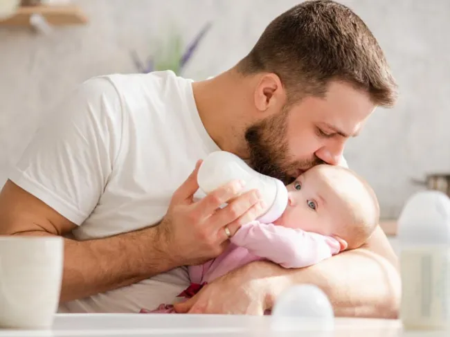 father and baby
